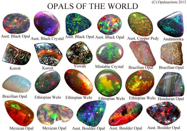opale dans le monde