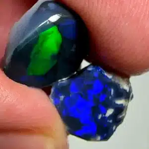 Pair of black opal