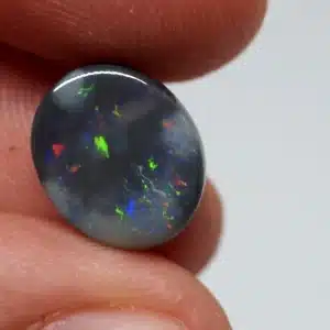 Polished black opal