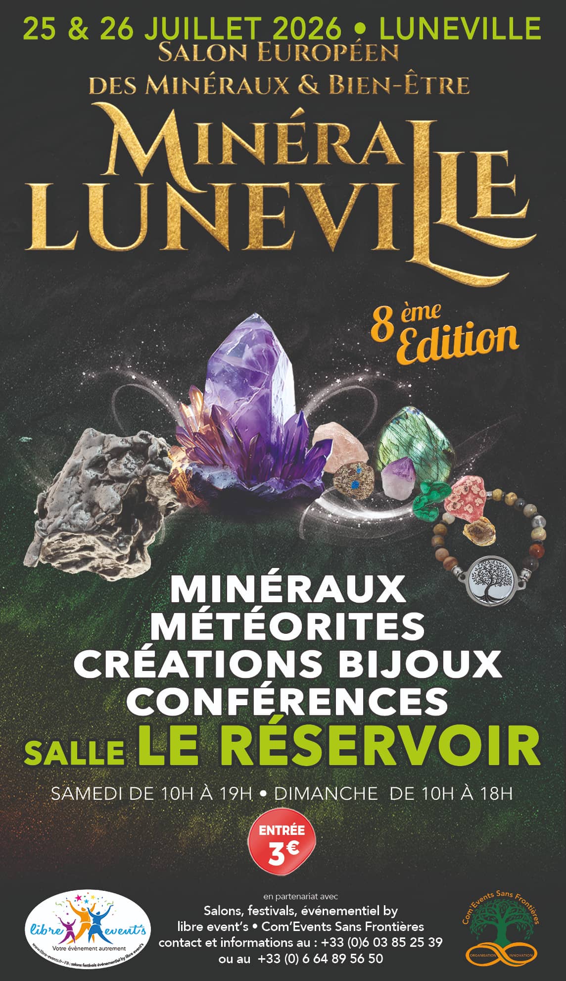 Salon des Minéraux 2026 à Lunéville 54 Affiche du Salon des Minéraux 2026 à Lunéville en Meurthe-et-Moselle 54